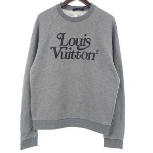 ルイヴィトン/LOUIS VUITTON  × NIGO スクエアード LV ロゴ クルーネック スウェット 21A24 サイズ メンズS グレー ランクA  (中古)｜blowz