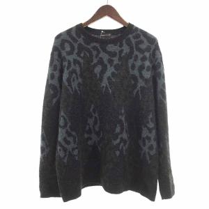 ラッドミュージシャン/LAD MUSICIAN 17AW PULLOVER / LEOPARD ARGYLE KNIT ニット 91K23 サイズ メンズ44 ネイビー ランクB  (中古)｜blowz