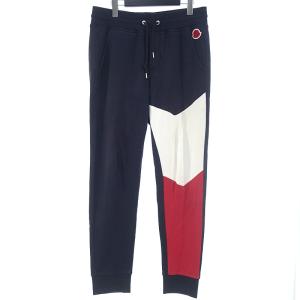 モンクレール/MONCLER  PANTALONE ロゴワッペン付 スウェット ロング パンツ 72L23 サイズ メンズM ネイビー ランクC  (中古)｜blowz