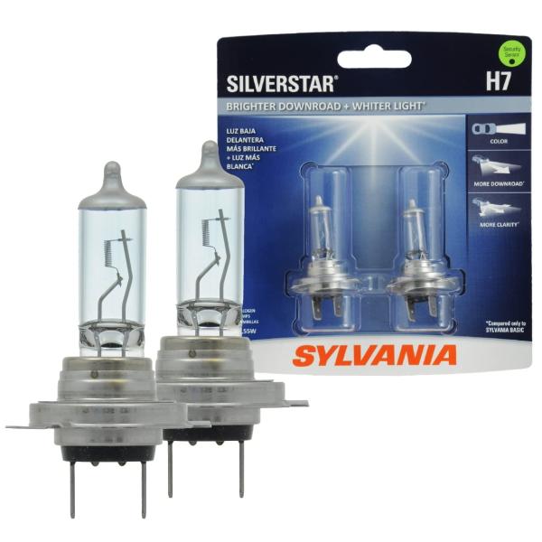 SYLVANIA H7 SilverStar高性能ハロゲンヘッドライトバルブ（2個入り）