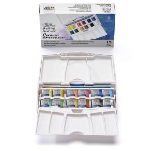 Winsor & Newton ウィンザー&ニュートン 水彩絵具 ウィンザー&ニュートン コットマン ウォーターカラー 12色セット ポケットボックス｜blsg-shop