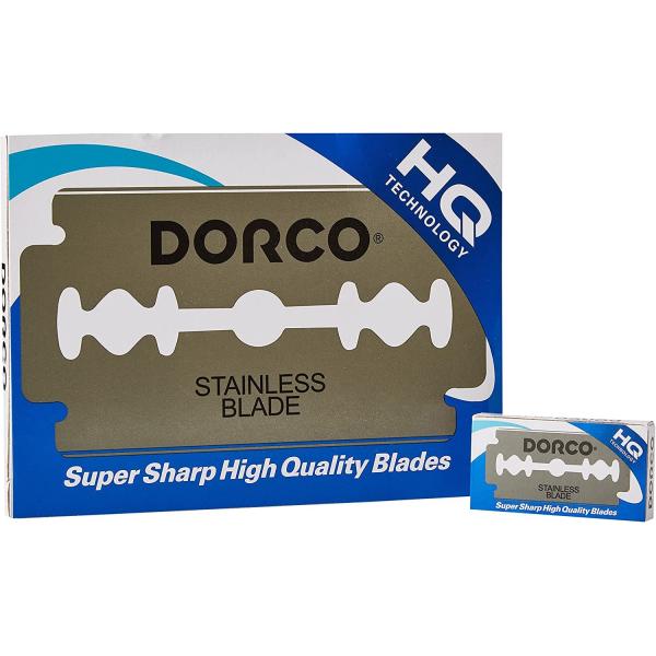 Dorco ST-300 両刃替刃 100枚セット（片刃200刃） ストレート 両刃 一枚刃 カミソ...