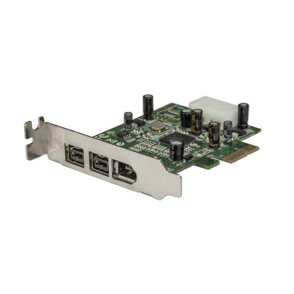 StarTech.com ロープロファイル対応FireWire 400/800 3ポート増設PCIe...