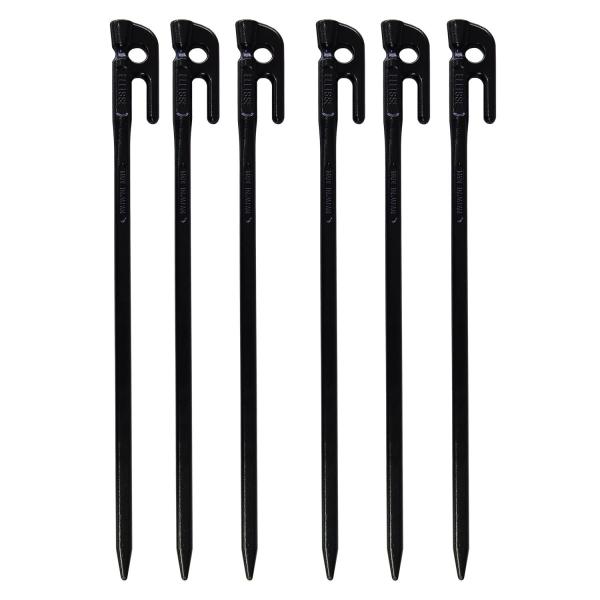 エリッゼ(ELLISSE) 鍛造ペグ エリッゼステーク 38cm 6本セット カチオン電着焼付塗装 ...