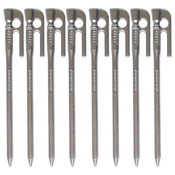 エリッゼ(ELLISSE) 鍛造ペグ エリッゼステーク 28cm クロームメッキ 8本セット MK-...