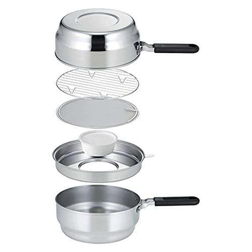 下村企販 天ぷら鍋 オイルポット らく揚げダブルポット 【日本製】 ステンレス 油をこせる 3655...