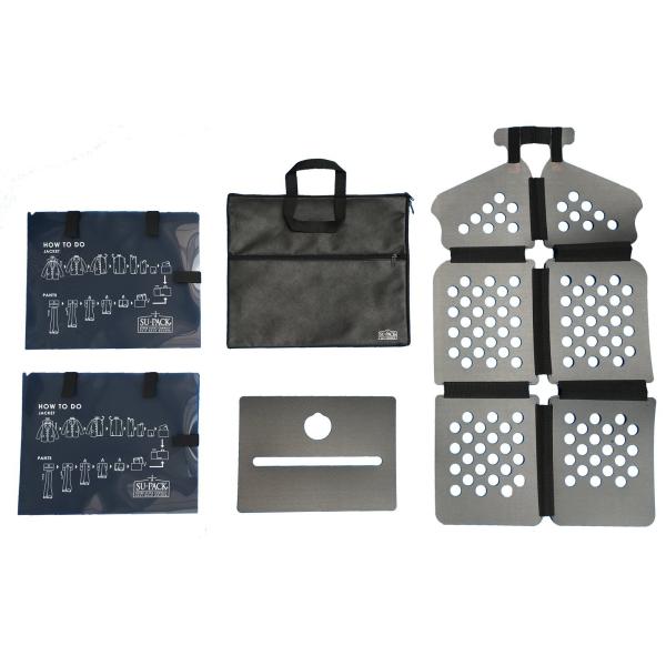 [SU-PACK] 6分の1クリーン ガーメントケースセット 機内持込可 ブラック