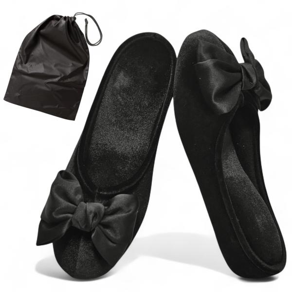 [MOON ROOM] 収納袋付 卒業式入学式授業参観用携帯室内ヒールスリッパ 4cmヒール (L（...