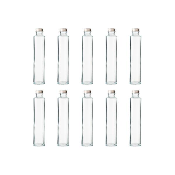 ガラスビン.comハーバリウム、ドレッシング、タレ、オイルで使えるガラス瓶・透明瓶・円柱瓶SSS-2...