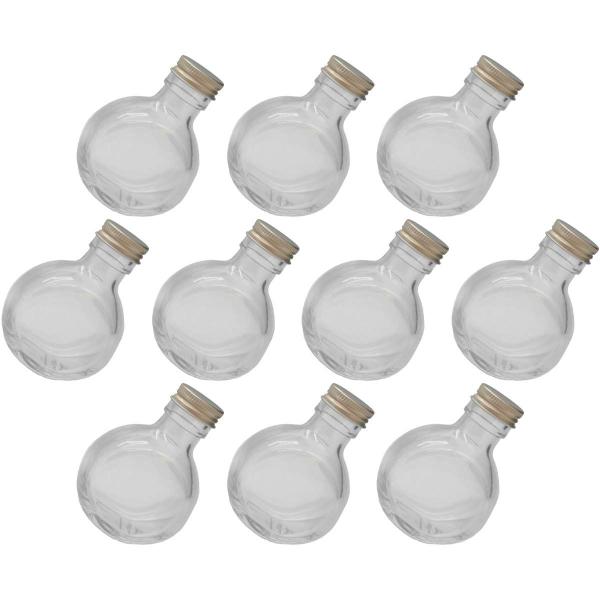 日本製　ハーバリウム　丸スキットル型　ガラス瓶　100cc　10本セット