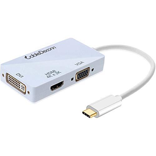 CableDeconn USB-C to HDMI DVI VGA 変換 アダプタ Type c T...