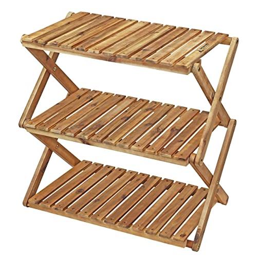 キャプテンスタッグ(CAPTAIN STAG) キャンプ ベランダ 収納棚 木製3段ラック MOVE...