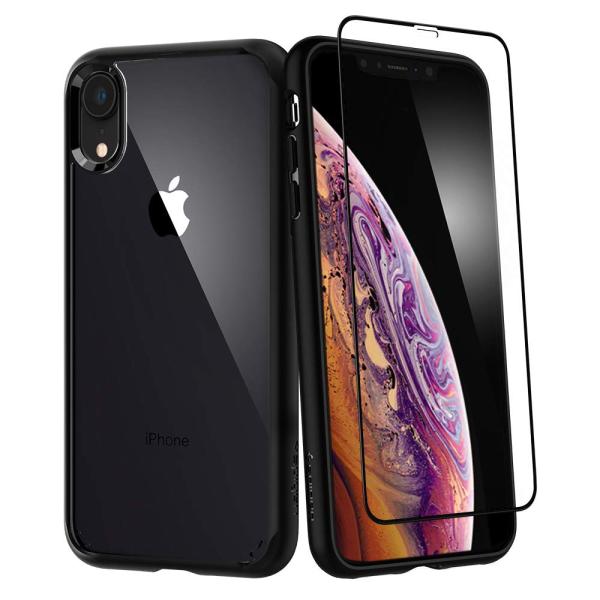 【Spigen】 iPhone XR ケース 6.1インチ 対応 [ガラスフィルム+ケース セット]...