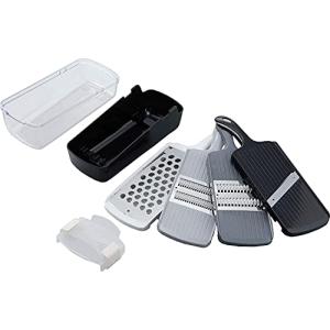 下村企販 [越匠] 切れ味鋭い4種の スライサーセット 【日本製】 時短調理できる両刃仕様 2種類のおろしが作れる コンパクト収納 スライス/千切り/