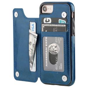 iPhone SE ケース [第2世代] / iPhone8 / iPhone7 対応 4.7インチ ケース 背面ポケット付き 写真入れ カード収納