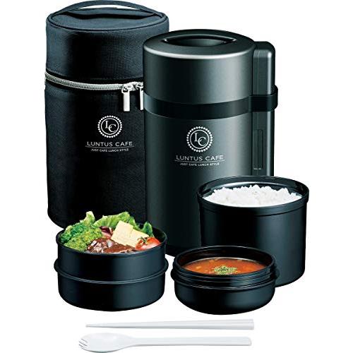 アスベル 保温弁当箱 ランタスHLB-B1050CS スープ容器付き 1050ml 黒 適度な容量 ...