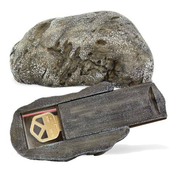 Pangaea Hide-a-Spare-Keyフェイクロック - 本物の石のように見える - 屋外...