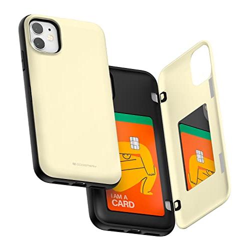 Goospery iPhone 11 ケース 背面 カード 収納 マグネット式 バンパー カバー (...