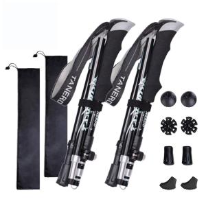 トレッキングポール 折りたたみ 軽量アルミ製 2本セット SOFIT コンパクト長さ調整可能 36-130cm伸縮可 ウォーキング ステッキ ポール