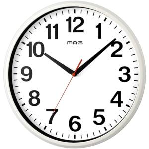 MAG(マグ) 掛け時計 アナログ シューレ 静音 連続秒針 ホワイト W-771WH-Z