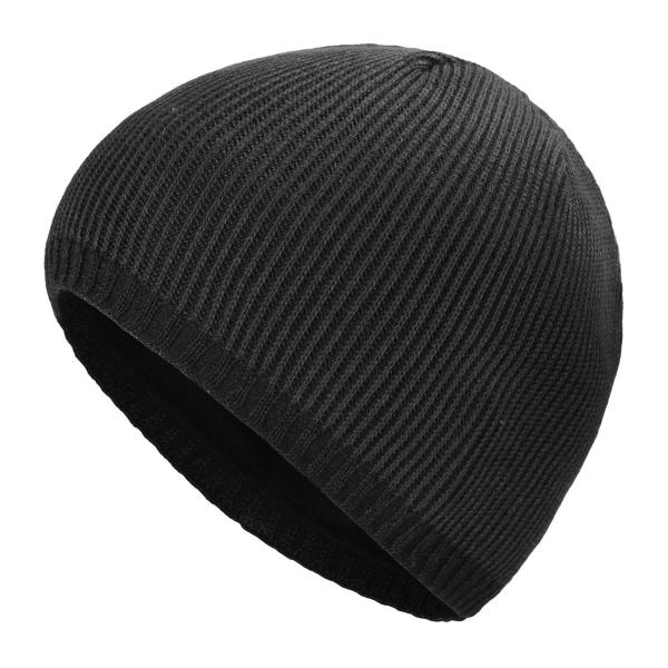[ZLYC] メンズビーニーニット帽秋冬カジュアルの暖かい厚い 帽子 (無地のチャコール)