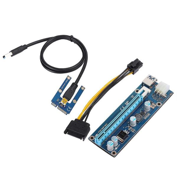 MiniPCI-E16Xアダプター PCI-E 16x に変換 エクステンダー マイニング USB ...
