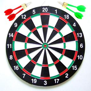 ダーツボード 29cm ダーツ矢 矢4本入 セット ハードダーツボード 両面