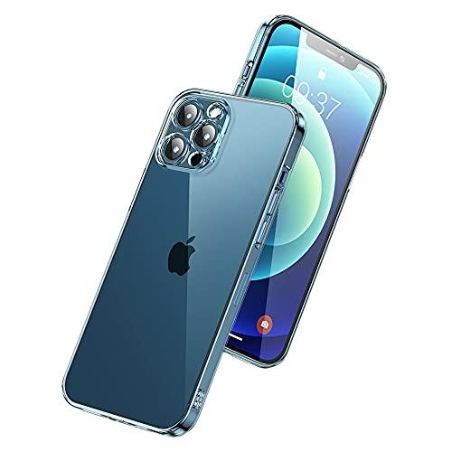 [BlueSea] iPhone 12 Pro 専用 TPU&amp;強化ガラスケース 一体型レンズ保護 ク...