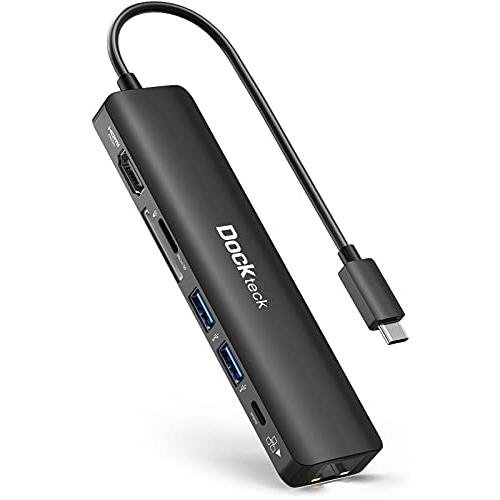 USB C ハブ アダプタ Dockteck 7-in-1 Type c ハブ Lan イーサネット...