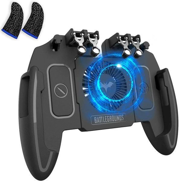 JUTOSU 【新型熱対策一体式】4in1 冷却 スマホ ゲーム パッド PUBG Mobile 荒...