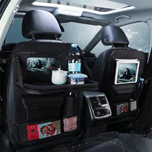 N//C 車用シートバックポケット 折り畳みテーブル付き 車用収納ポケット 多機能 車 収納 車の後部座席収納 オックスフォード生地素材 防水防汚 大