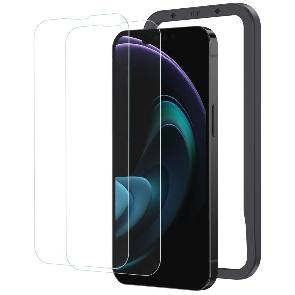 NIMASO ガラスフィルム iPhone13promax 用 強化 ガラス 保護 フィルム ガイド...