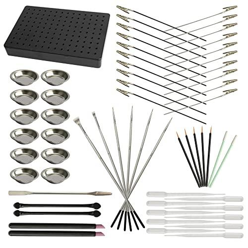 [TEMLUM] プラモデル 塗装 モデルペイントセット クリップ 塗料工具 塗装スタンド/ベース ...