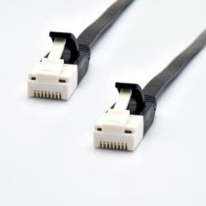 EXHEART LANケーブル CAT6A フラット 20m ブラック CAT6A準拠 爪が折れない RJ45 10Gbps 500MHz EAT6A