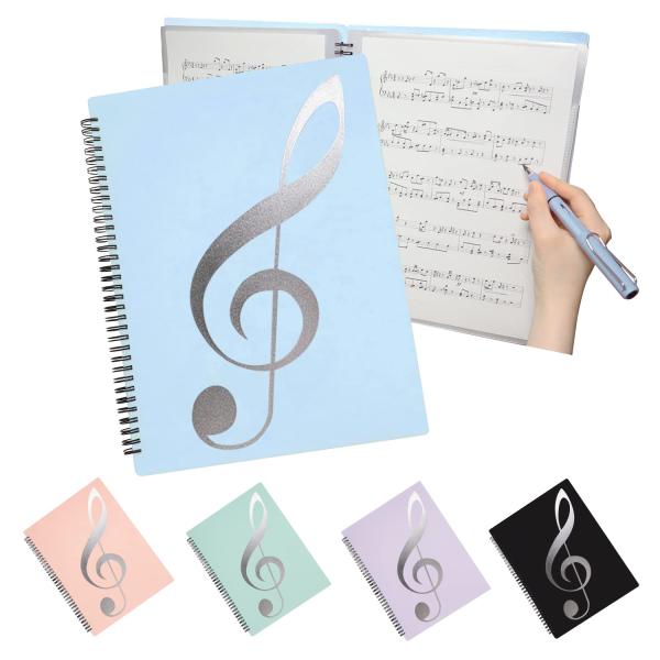 YOHAC 楽譜ファイル 【プロのピアニスト監修】 楽譜入れ 書き込める パステルカラー A4 (見...