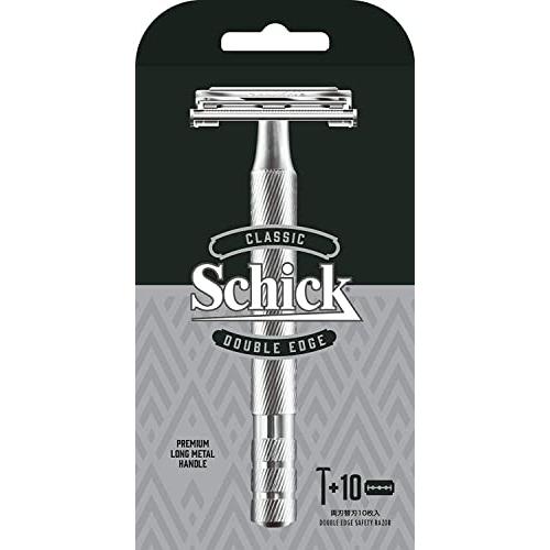 Schick(シック) シック クラシック ダブルエッジメタルホルダーシルバー (替刃10コ付) 髭...