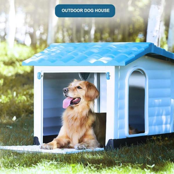 屋外犬小屋中型および大型犬小屋屋外ゴールデンレトリバー犬小屋屋外防雨および防水ペットハウス設置が簡単...