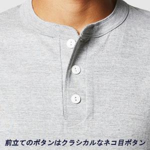 白シャツ ヘンリーネック Vネック Tシャツ ...の詳細画像4