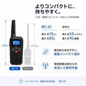 トランシーバー 2台セット 特定小電力 無線機...の詳細画像3
