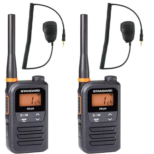 スタンダード STANDARD 特定小電力トランシーバー FTH-214 + W006 対応スピーカ...
