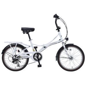 池商 折畳自転車 20 6SP LED オートライト パール ホワイト MF204W MF204KURVE-W MF204 KURVE 自転車 折り畳み 折りたたみ自転車 白 MF-204