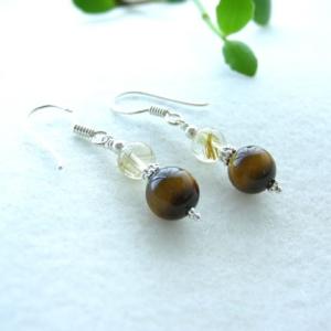 一点物】 オパライズドウッド ピアス イヤリング インドネシア産