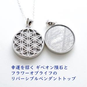 Silver925 ギベオン(メテオライト隕石) 11mm パープル 六芒星