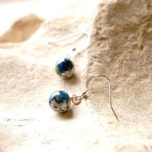 天然石 ピアス 14KGF K2ブルー ヒマラ...の詳細画像3