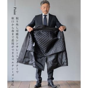 コート メンズ ステンカラーコート ビジネスコ...の詳細画像3