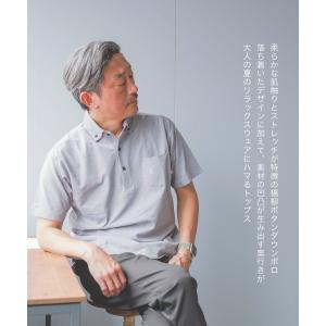 ポロシャツ メンズ 半袖 ブランド 夏 楊柳 ...の詳細画像1