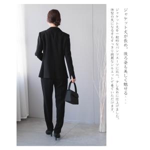 喪服 パンツスーツ レディース 洗える ブラッ...の詳細画像3