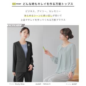 ブラウス 長袖 レディース フォーマル オフィ...の詳細画像5