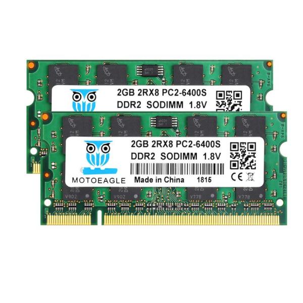 DDR2 800 PC2-6400 ノートPC用メモリ 2GB×2枚 2Rx8 200Pin 1.8...