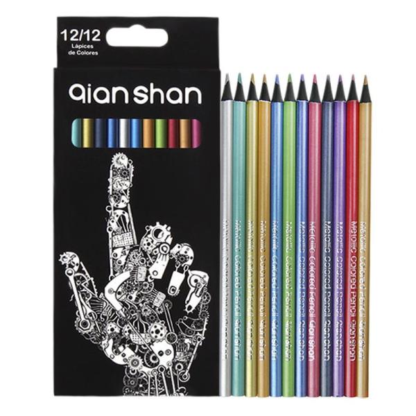 色鉛筆 12色セット メタルカラーペン 色えんぴつ なめらか 鮮やか 画用色鉛筆 絵の具 塗り絵 落...